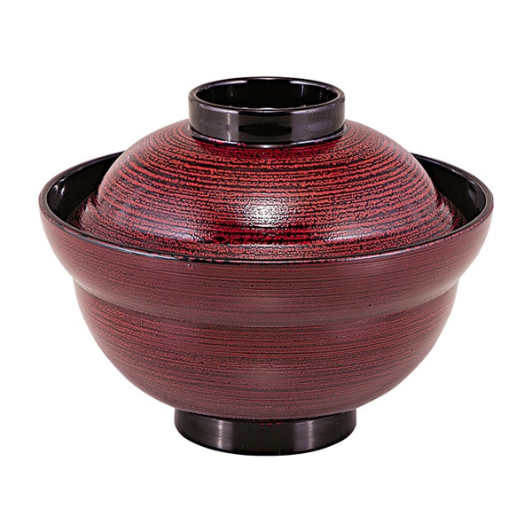 福井クラフト 耐熱丼　6寸　かがみ椀　蓋親セット 溜ハジキ刷毛目　内黒 32015890 1個（ご注文単位1個）【直送品】