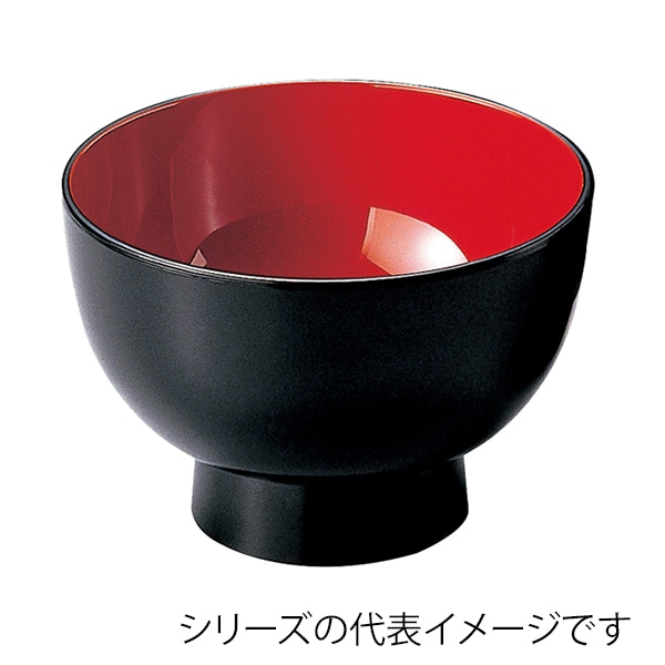 福井クラフト 丼　4.3寸　河和田椀 黒　内朱 33102045 1個（ご注文単位1個）【直送品】