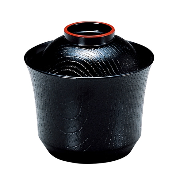 福井クラフト 耐熱小吸椀　3寸　富士型小吸物椀　蓋親セット 黒天朱　内黒 33600840 1個（ご注文単位1個）【直送品】