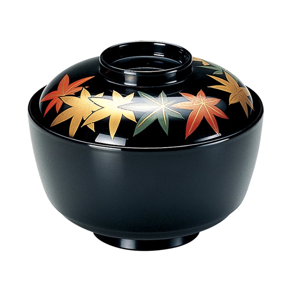 福井クラフト 木質　松川椀　蓋親セット 紅葉　手塗漆　蒔絵　内黒 33603960 1個（ご注文単位1個）【直送品】