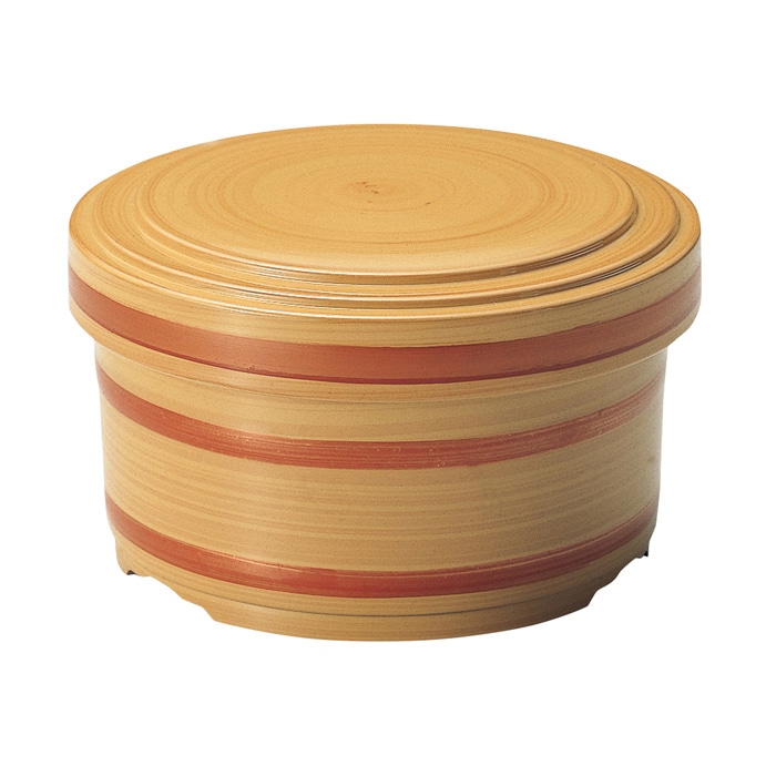 福井クラフト 飯器 桶型飯器 大 蓋親セット 白木 内朱 39160720 1個(ご注文単位1個)【直送品】