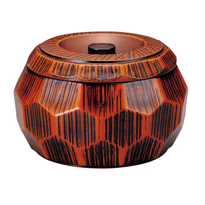 福井クラフト 飯器 はつり亀甲丼 蓋親セット 栃塗 内黒 41000160 1個(ご注文単位1個)【直送品】