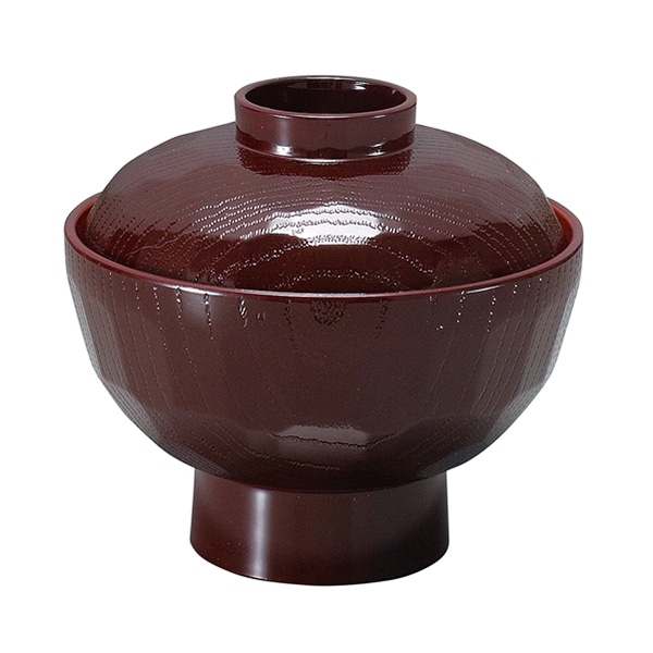 福井クラフト 耐熱亀甲丼 中 蓋親セット 新溜 内朱 41000350 1個(ご注文単位1個)【直送品】