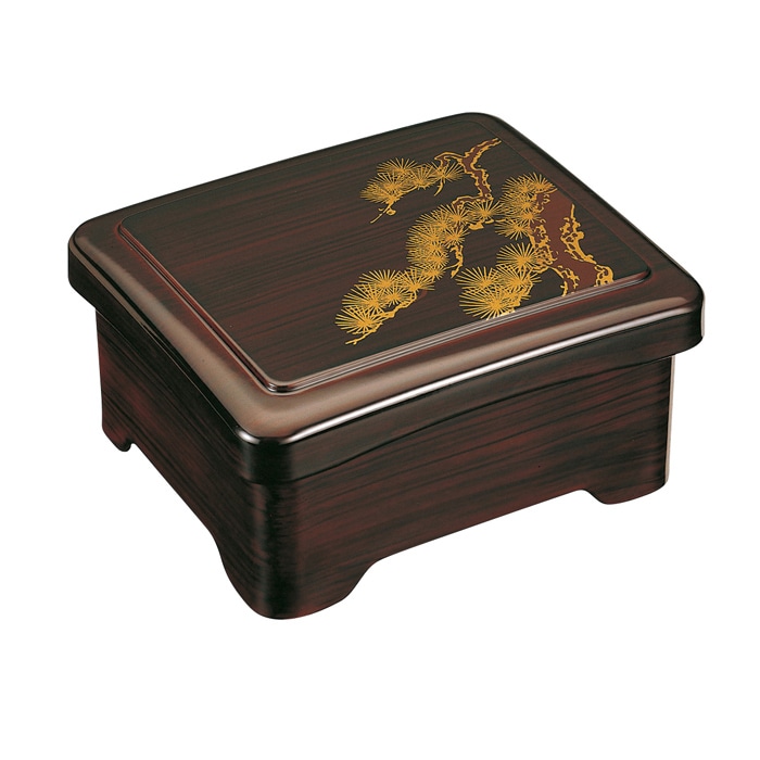 福井クラフト 耐熱天竜丼重　蓋親セット 紫壇老松内朱 42011980 1個（ご注文単位1個）【直送品】