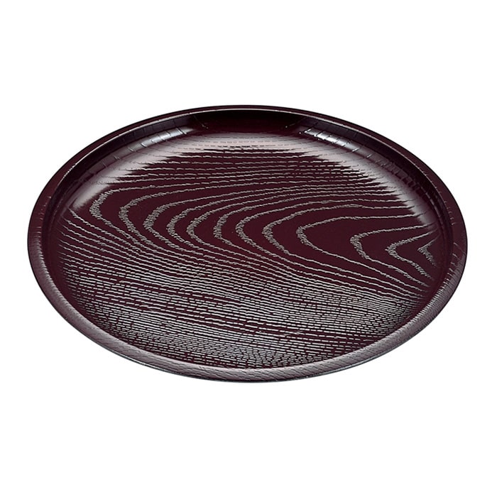 福井クラフト 7寸丸木目そば皿 新溜　裏塗無 45150230 1個（ご注文単位1個）【直送品】