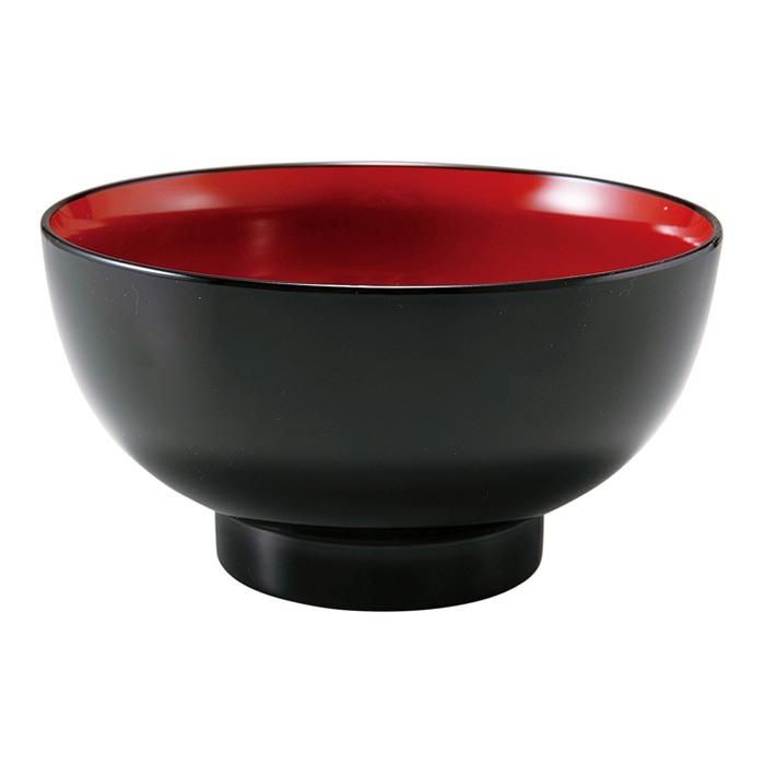 福井クラフト 丼　5.6寸　うどん丼 黒内朱 45150830 1個（ご注文単位1個）【直送品】