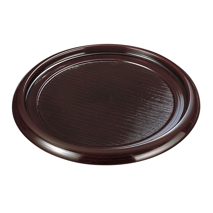 福井クラフト 8寸丸刷毛目そば皿 溜 46191260 1個(ご注文単位1個)【直送品】