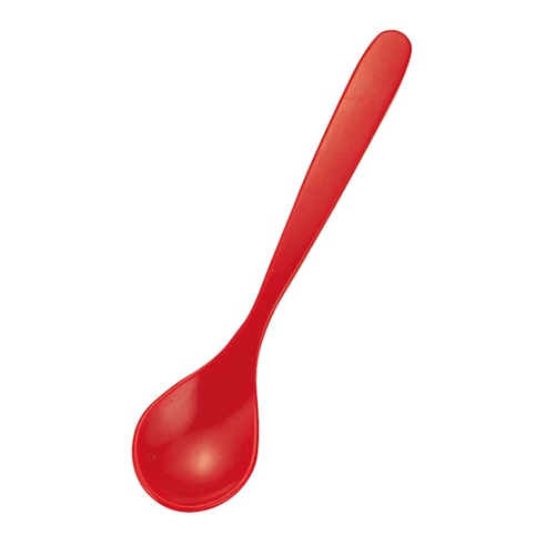 福井クラフト ABS樹脂　やすらぎスプーン 朱OM 48131230 1個（ご注文単位1個）【直送品】