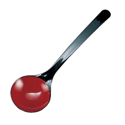 福井クラフト ABS樹脂　お玉スプーン 黒内朱塗 48161600 1個（ご注文単位1個）【直送品】