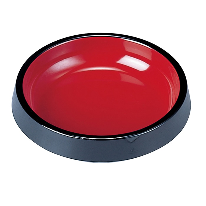 福井クラフト ダイヤ醤油皿 黒　内朱 48201160 1個（ご注文単位1個）【直送品】