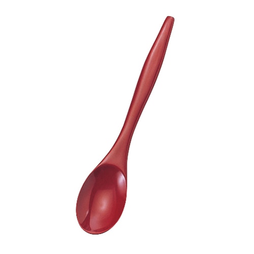 福井クラフト 茶碗蒸しスプーン 朱漆塗 48810910 1個（ご注文単位1個）【直送品】