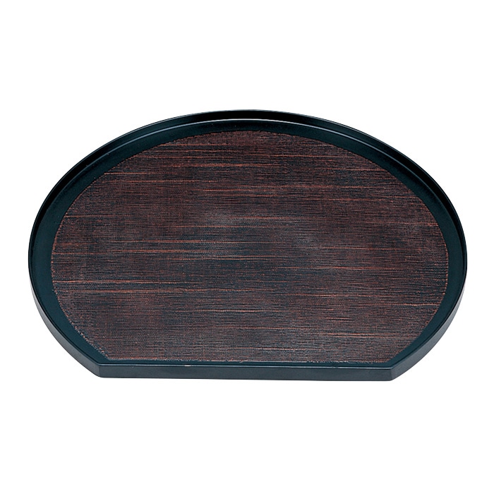 福井クラフト 木製半月盆　尺3　布目半月盆 曙 50301390 1枚（ご注文単位1枚）【直送品】