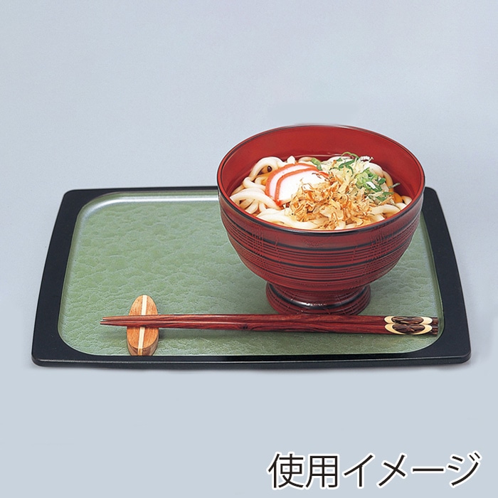 福井クラフト ミニトレー　尺0　胴張盆 緑雲　弱SL 50302160 1枚（ご注文単位1枚）【直送品】