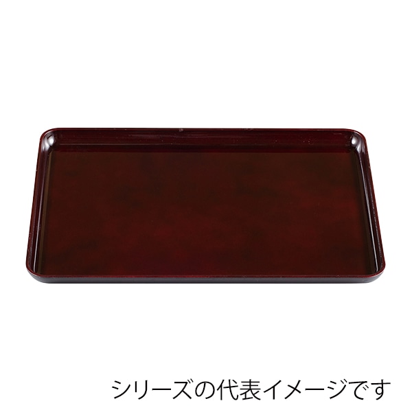 福井クラフト 長角トレー　尺6　重厚型　戦国長手盆 溜毘沙門天塗SL 50410520 1枚（ご注文単位1枚）【直送品】