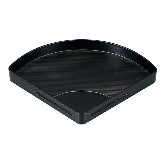 福井クラフト 前菜盛器　扇面すかし盛器　大　30cm 黒 51011660 1個（ご注文単位1個）【直送品】