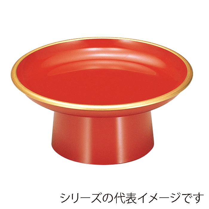 福井クラフト 6寸丸三宝 朱天金 51212820 1個（ご注文単位1個）【直送品】