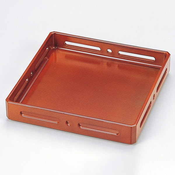 福井クラフト メラミン製　6寸　角すかし盛器 春慶 51306200 1個（ご注文単位1個）【直送品】