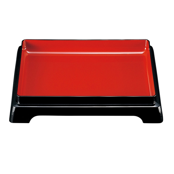 福井クラフト 番重　長手足付番重 黒内朱 51306640 1個（ご注文単位1個）【直送品】