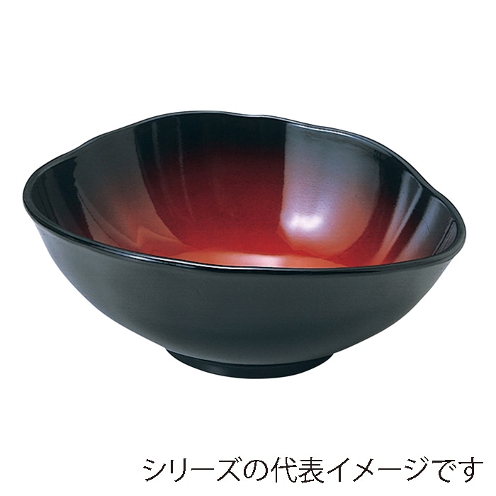 福井クラフト 鉢　4寸　吉野鉢 黒内朱ぼかしパール 51353560 1個（ご注文単位1個）【直送品】