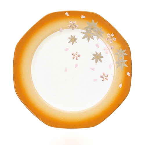 福井クラフト 耐熱18cm八角プレート 黄昏春秋 51401480 1個（ご注文単位1個）【直送品】