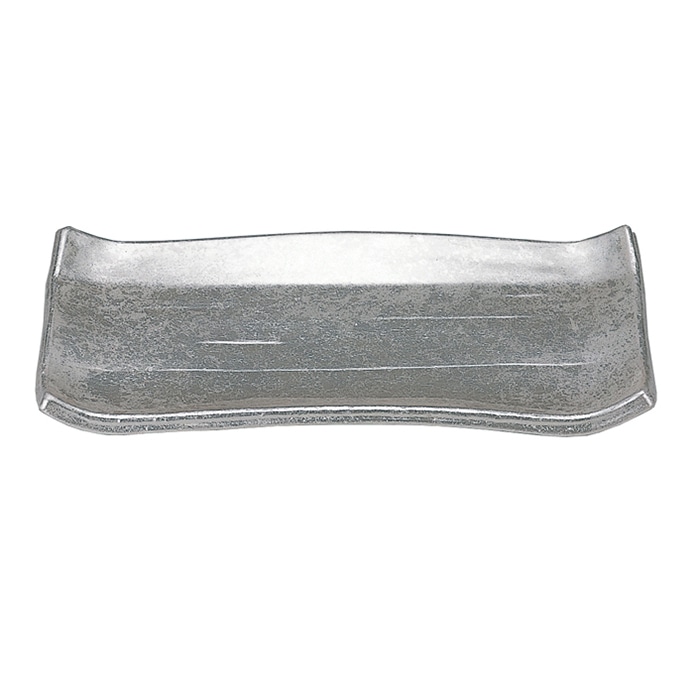 福井クラフト 耐熱7.5寸長角四方皿 銀彩 51401860 1個（ご注文単位1個）【直送品】