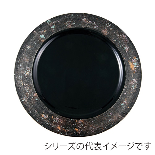 福井クラフト 尺3.5ビックプレート 銀光彩外渕金裏黒塗 51407540 1個（ご注文単位1個）【直送品】
