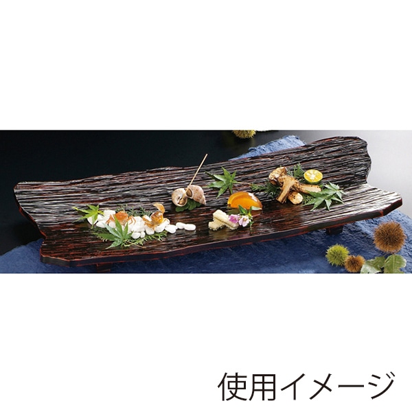 福井クラフト 越前漆器　木製懐石2尺2寸東尋坊盛器 漆曙 53250260 1個（ご注文単位1個）【直送品】