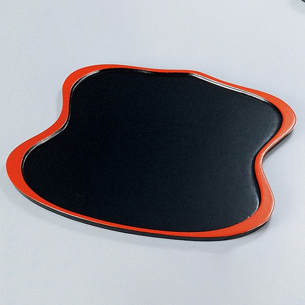 福井クラフト 前菜皿　木製目はじきひょうたん皿 黒天朱 53271170 1個（ご注文単位1個）【直送品】