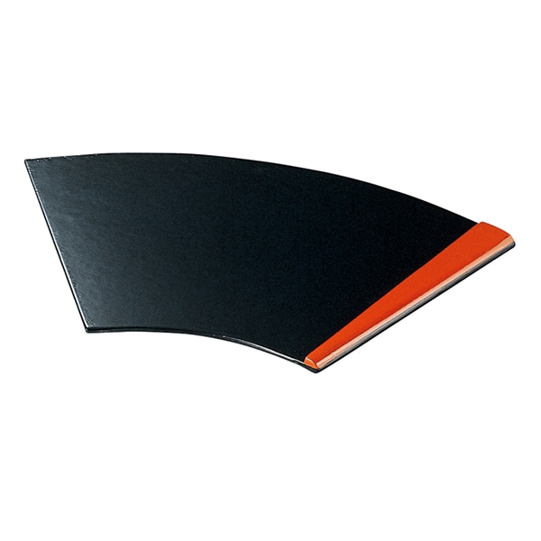 福井クラフト 前菜皿　木製目はじき隅折扇皿 黒 53271290 1個（ご注文単位1個）【直送品】