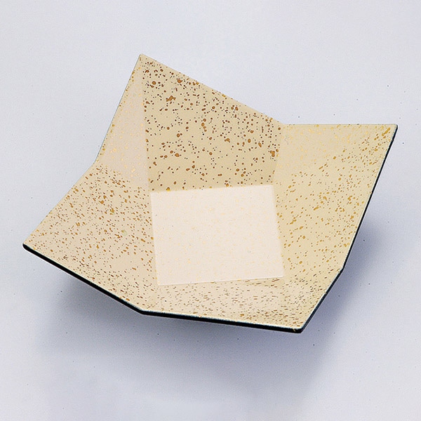 福井クラフト 松花堂用小皿 四方折紙皿 金しぶき 54300420 1個(ご注文単位1個)【直送品】