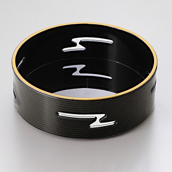 福井クラフト 松花堂用小鉢 3.5寸丸すかし鉢 黒天金 54300470 1個(ご注文単位1個)【直送品】