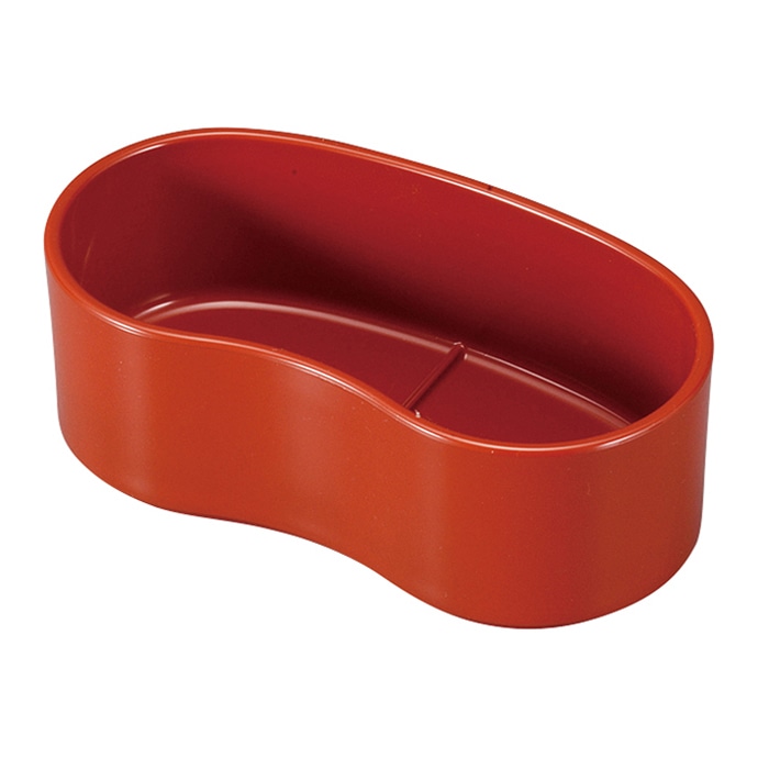 福井クラフト 前菜盛箱 5.5寸双輪盛鉢 本体 柿朱 55000940 1個(ご注文単位1個)【直送品】