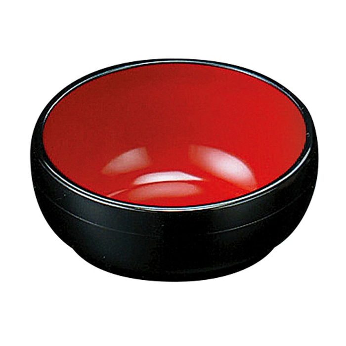 福井クラフト 2.3寸丸小鉢 黒内朱 55001850 1個(ご注文単位1個)【直送品】