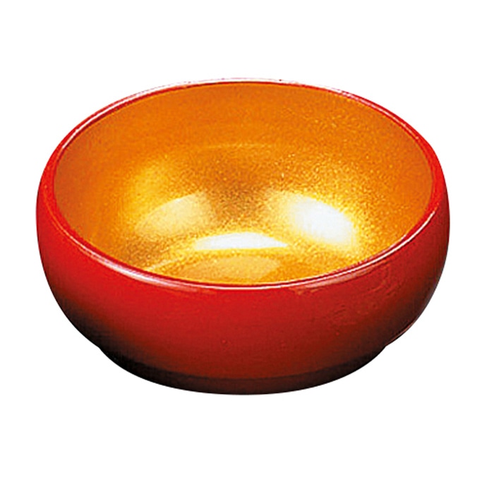 福井クラフト 2.6寸丸小鉢朱内金粉蒔 朱内金粉蒔 55001860 1個(ご注文単位1個)【直送品】