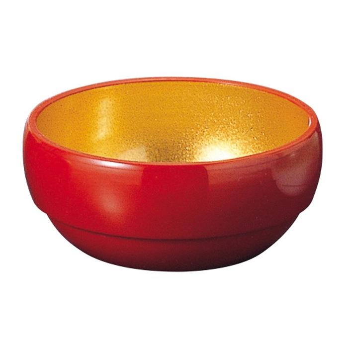 福井クラフト 2.6寸丸小鉢朱内金粉蒔 朱内金粉蒔 55001860 1個（ご注文単位1個）【直送品】