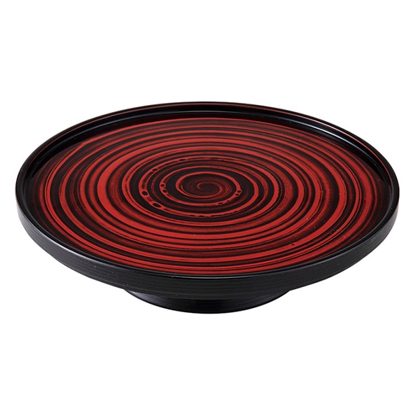 福井クラフト 高台盛皿　7寸渕筋高月盛器 渦溜 55002220 1個（ご注文単位1個）【直送品】