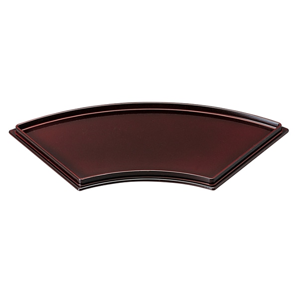福井クラフト 盛皿　扇面皿 溜／黒天朱 55002450 1個（ご注文単位1個）【直送品】