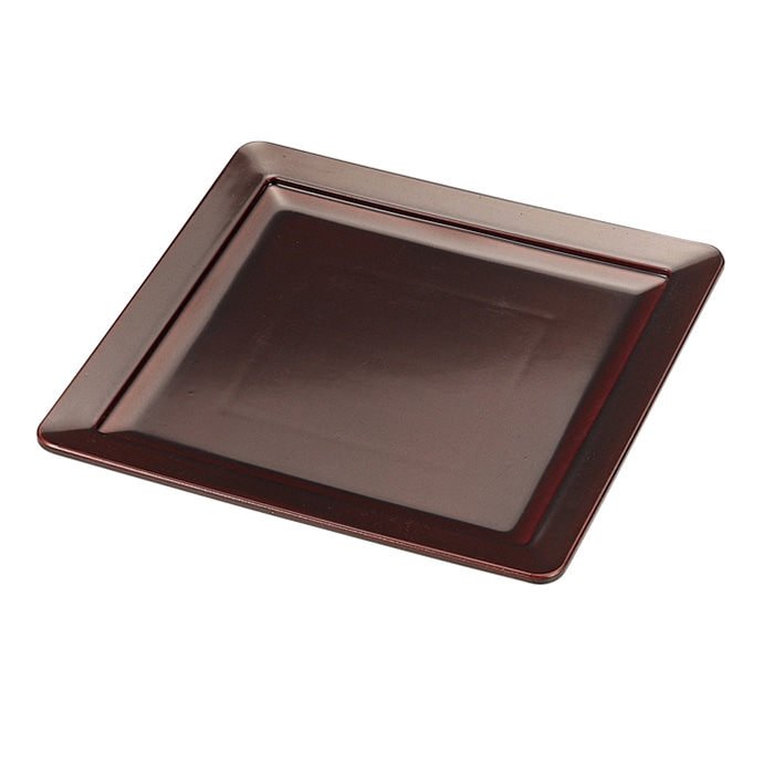 福井クラフト 7寸隅丸そば皿 皿のみ 溜 55002530 1個(ご注文単位1個)【直送品】