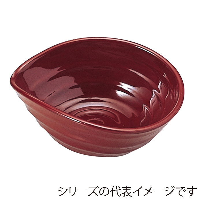 福井クラフト 盛鉢 4.5寸ロクロ目片口小鉢 ウルミ朱 55002620 1個(ご注文単位1個)【直送品】