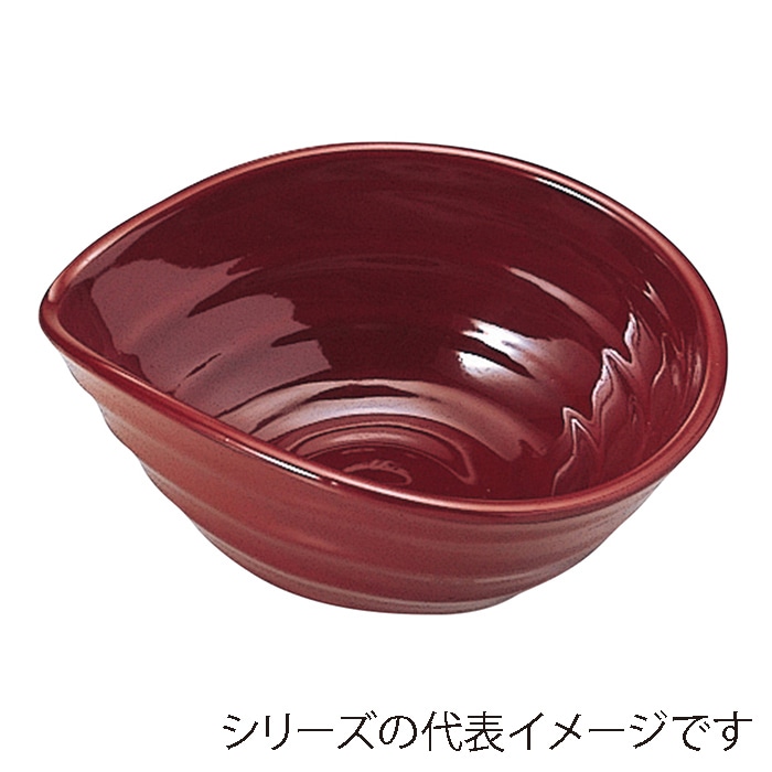 福井クラフト 盛鉢 ロクロ目千代口小鉢 ウルミ朱 55005820 1個(ご注文単位1個)【直送品】