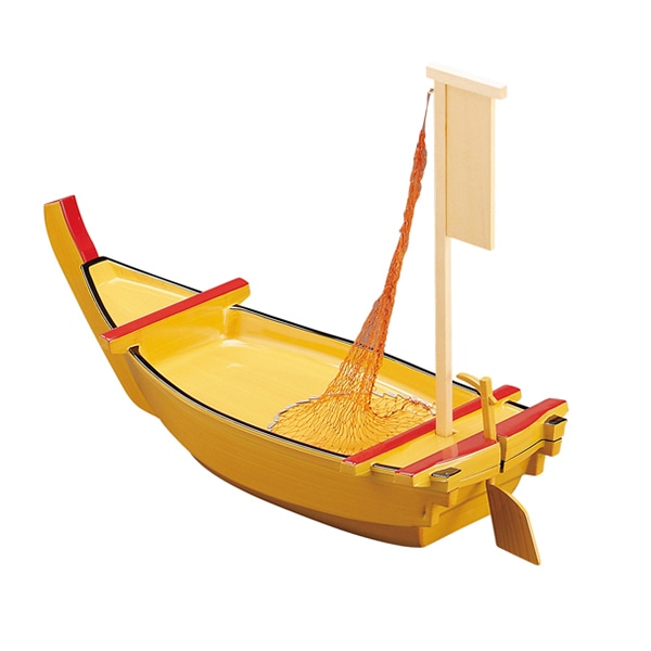 福井クラフト 舟型盛器　大安七福舟　帆網舵付 白木　帆網舵付 55200050 1個（ご注文単位1個）【直送品】
