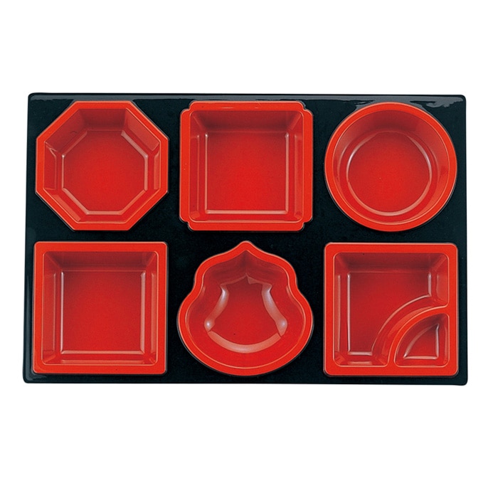 福井クラフト 尺3寸松花堂　N仕切 内朱天黒 70001520 1個（ご注文単位1個）【直送品】