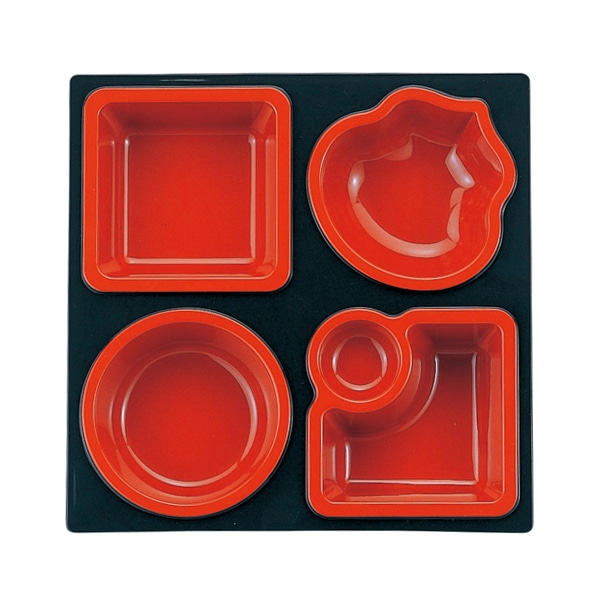 福井クラフト 8.5寸松花堂用　A仕切 黒内朱 70001620 1個（ご注文単位1個）【直送品】