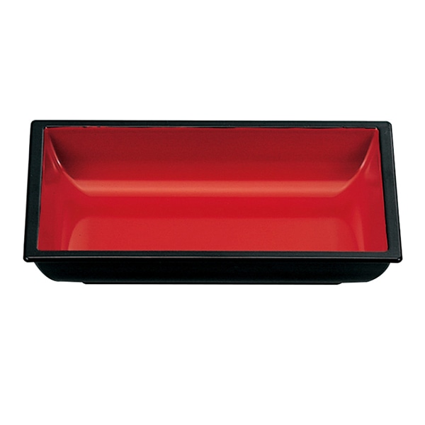 福井クラフト 長角皿 朱天黒 70011020 1個（ご注文単位1個）【直送品】