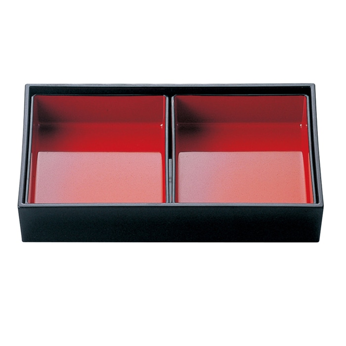 福井クラフト 仕切　8.5寸　1／2松花堂用　角仕切　1個 内朱天黒 70011230 1個（ご注文単位1個）【直送品】