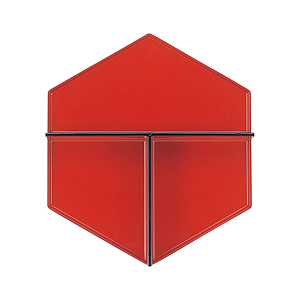 福井クラフト 新7寸六角布目松花堂用　T仕切 朱天黒 70011530 1個（ご注文単位1個）【直送品】