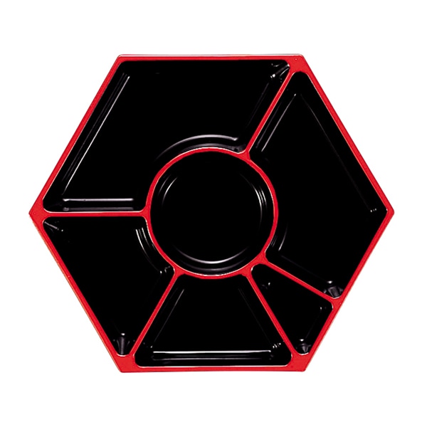 福井クラフト 新尺0寸六角布目弁当用仕切 内黒天朱 70011560 1個（ご注文単位1個）【直送品】