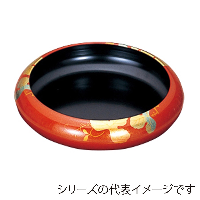 >福井クラフト 寿司桶 9寸寿冠鉢 朱蔦パール 70012500 1個(ご注文単位1個)【直送品】