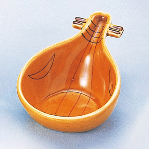 福井クラフト 陶器珍味　琵琶 茶 80500220 1個（ご注文単位1個）【直送品】