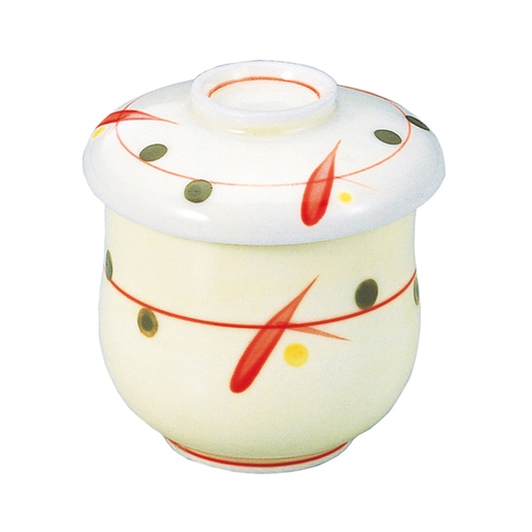 福井クラフト 珍味・小鉢　茸形蒸し碗 赤絵緑彩水玉 80501070 1個（ご注文単位1個）【直送品】